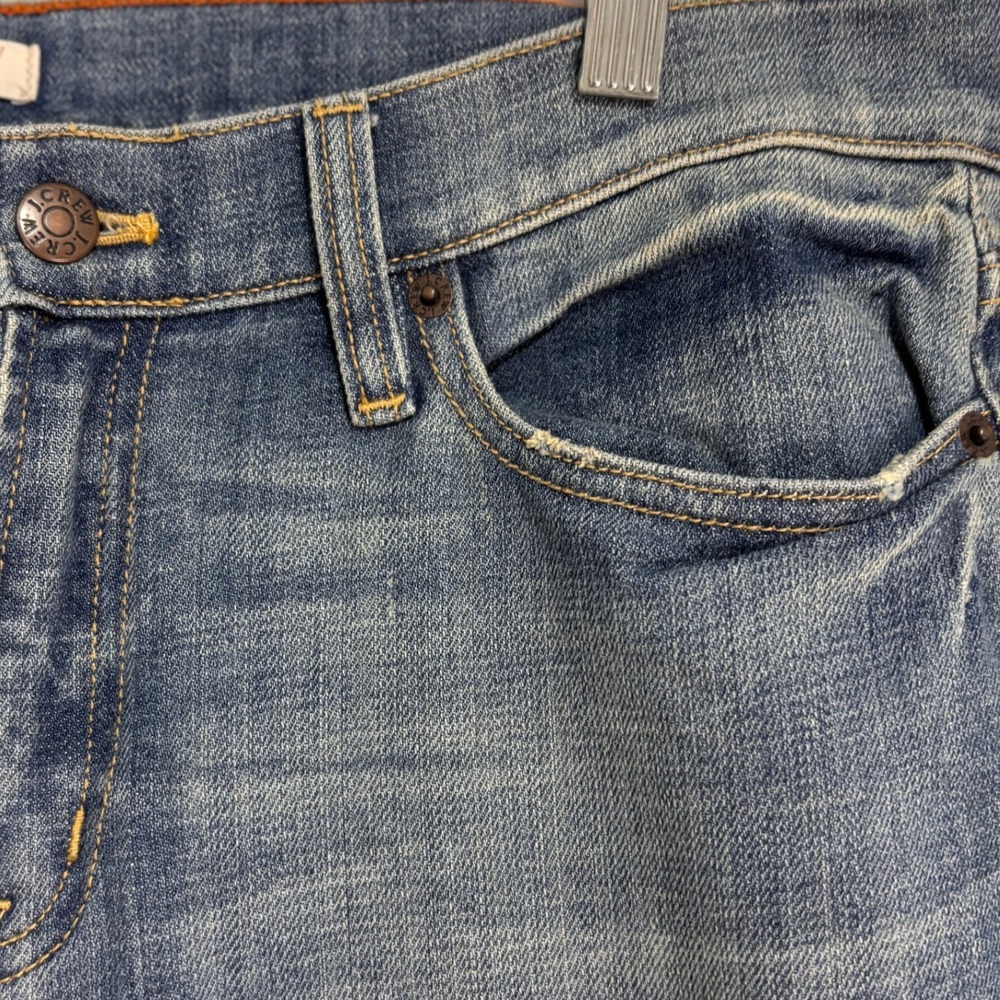J. Crew Stretch Ankle Jeans Women 31 Blue Medium Wash Slim Straight Denim Casual - Picture 2 of 10